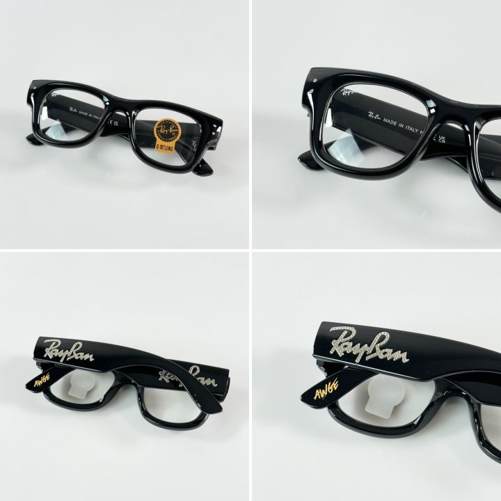 RAYBA_N CRYSTAL BLACK FRAME GLASS