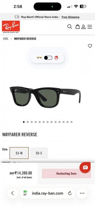 RAYBA_N REVERSE SHINE BLACK
