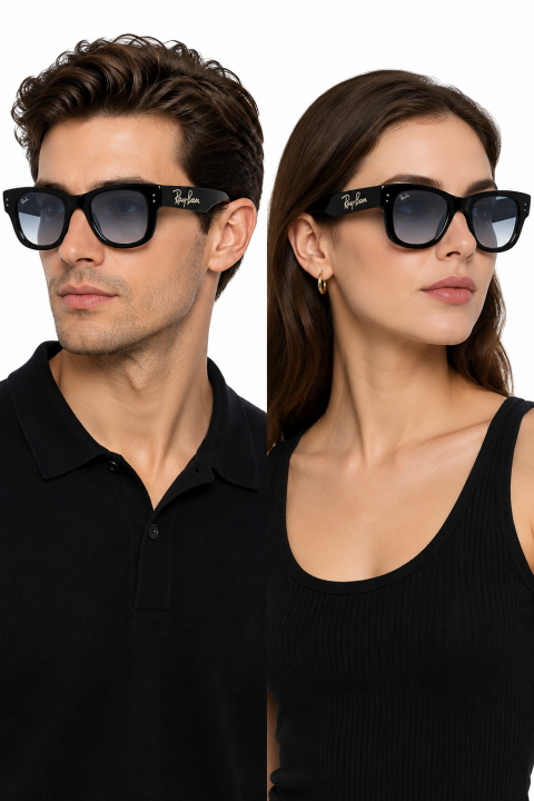 RAYBA_N CRYSTAL BLACK BLUE GLASS