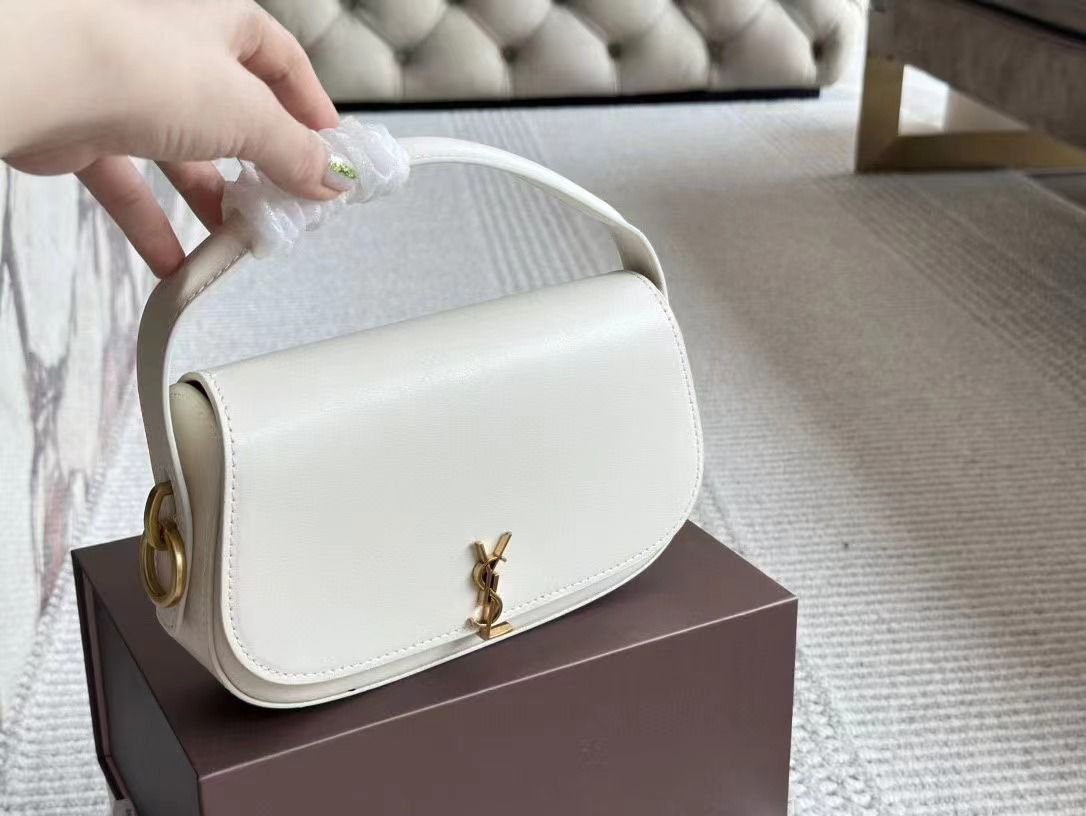 YSL VOLTAIRE LEATHER SHOULDER BAG WITH OG BOX