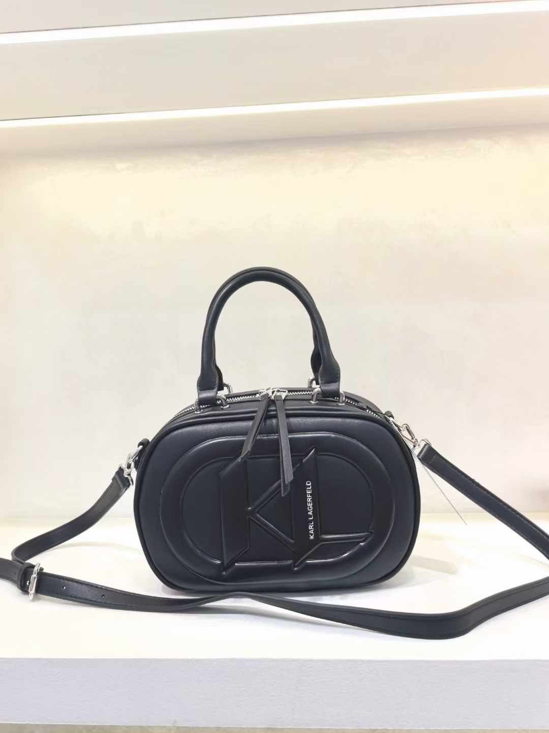 Karl Lagerfeld Textured detailed crossbody black
